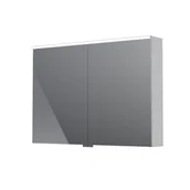 Szafki łazienkowe - Szafka łazienkowa wisząca z lustrem Oristo Geo 100 cm chrom połysk KI01-SGL2D-100-99 - miniaturka - grafika 1