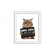 Plakaty - Plakat w ramie białej FEEBY Bad Cat, 60x90 cm - miniaturka - grafika 1