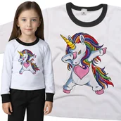 Piżamy dla dziewczynek - Piżama dziecięca Dabbing Unicorn Jednorożec 98/104 - VoloDonum - miniaturka - grafika 1