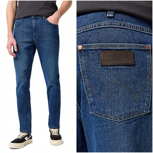 Wrangler Larston Męskie Spodnie Jeansowe Jeansy Dżisny 32/32 - Spodnie męskie - miniaturka - grafika 1