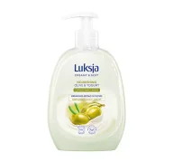 Mydła - LUKSJA,Creamy & Soft, NOURISHING, Kremowe Mydło w PŁYNIE, POMPKA, Olive&Yogurt (Odżywcze Oliwka i Jogurt), 1 sztuka, 500 ml - miniaturka - grafika 1
