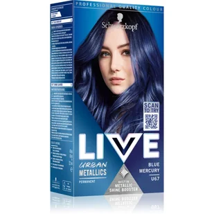 Schwarzkopf LIVE URBAN METALLICS trwała farba do włosów U67 Blue Mercury - Farby do włosów i szampony koloryzujące - miniaturka - grafika 1