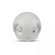 Lampy ogrodowe - V-tac kinkiet zewnętrzny VT-834 4W 4000K 440lm okrągły IP65 biały SKU 8552 - miniaturka - grafika 1