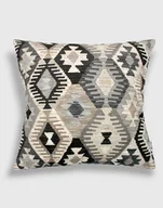 Poduszki dekoracyjne - Poduszka welurowa Aztek Boho 45x45 cm - szara - miniaturka - grafika 1