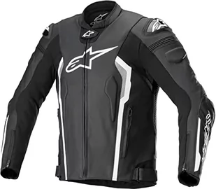 Alpinestars Missile V2 motocyklowa kurtka skórzana, czarna/biała, 52 - Odzież motocyklowa - miniaturka - grafika 1