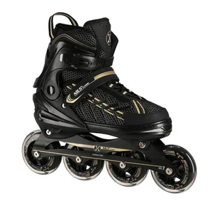 Na1128 Czarno-Złote Rozm. Xl(43-45)  Łyżworolki Nils Extreme - Rolki - miniaturka - grafika 1