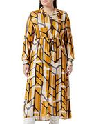 Sukienki - Sisley Damska sukienka 4Q12LV02O, wielokolorowa, brązowa 75C, 48 (DE) - miniaturka - grafika 1
