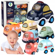 Zabawki sensoryczne - AUTKA SENSORYCZNE SAMOCHODZIKI AUTA ZESTAW 7 SZTUK NAPĘD WYTRZYMAŁE ODPORNE - miniaturka - grafika 1