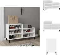 Szafki na buty - vidaXL Stojak na buty biały 102x36x60 cm materiał drewnopochodny - Stojaki i szafki na buty - miniaturka - grafika 1