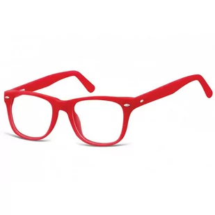 Okulary dziecięce zerówki Nerdy AK48 czerwone - Okulary dla dzieci - miniaturka - grafika 1
