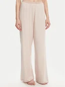 Piżamy damskie - Tommy Hilfiger Spodnie piżamowe UW0UW05776 Beżowy Relaxed Fit - miniaturka - grafika 1