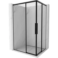 Kabiny prysznicowe - Mexen Rox Duo kabina prysznicowa rozsuwana 90 x 80 cm, czarna ramka, czarna - 8C2D-090-080-70-70 - miniaturka - grafika 1