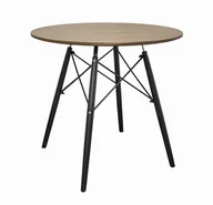 Stoły - Stół MUFART ETT, brązowo-czarny, 80x80x75 cm - miniaturka - grafika 1