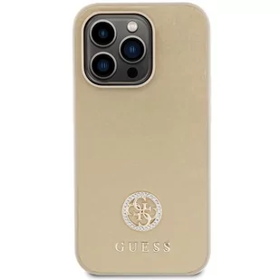 Guess GUHCP15LPS4DGPD iPhone 15 Pro 6.1" złoty/gold hardcase Strass Metal Logo - Etui i futerały do telefonów - miniaturka - grafika 3