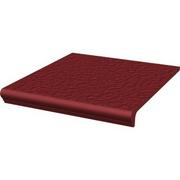 Płytki ceramiczne - Paradyż Natural stopnica 30x33 cm prosta kapinos STR czerwony mat - miniaturka - grafika 1