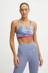 Roxy biustonosz sportowy Pure Pursuit kolor niebieski wzorzysty ERJKT04199 - Bielizna sportowa damska - miniaturka - grafika 1