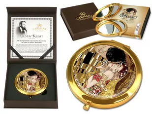 Carmani Lusterko kosmetyczne  Lustereczko G.Klimt Kiss box lux 181-1002 181-1002 - Lusterka do makijażu - miniaturka - grafika 1