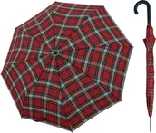 Parasole - Parasol długi Doppler Carbonsteel Long AC Stick Karo Red - miniaturka - grafika 1