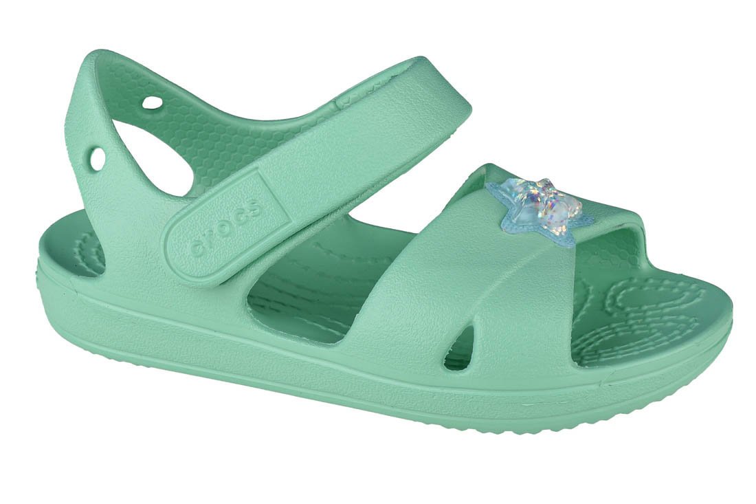 Crocs Classic Cross-Strap Charm Sandal 206947-3U3, dla dzieci, sandały, Zielony