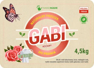Eko proszek prania Gabi Różany 4,5 kg Białe-worek - Środki do prania - miniaturka - grafika 1