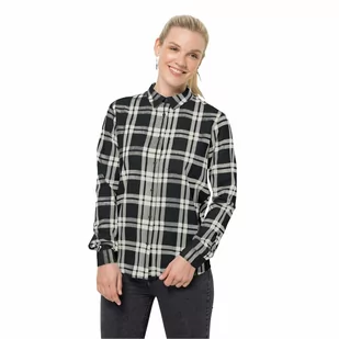 Koszula damska Jack Wolfskin PASSENGER SHIRT W phantom checks - M - Koszule damskie - miniaturka - grafika 1