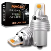 Żarówki samochodowe - ŻARÓWKI LED P21W BA15S 1156 MAGALL POMARAŃCZOWE MOCNE KIERUNKOWSKAZ 12V - miniaturka - grafika 1