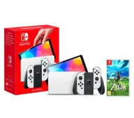 Konsole Nintendo - Nintendo Switch OLED Biały + The Legend of Zelda: Breath of the Wild - miniaturka - grafika 1