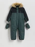 Spodenki dla niemowląt - Reserved - Ocieplany kombinezon z rękawiczkami - zielony - miniaturka - grafika 1