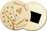 Bombonierki i czekoladki - Podziękowania dla gości na Ślub Wesele MAGNES PODZIĘKOWANIE WZORY MA1 - miniaturka - grafika 1