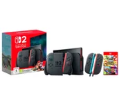 Konsole Nintendo - Nintendo Switch 2 Joy-Con Czarny + Mario Kart World + Super Mario Party Jamboree ＋ Jamboree TV + Joy-Con 2 Pair 2szt - miniaturka - grafika 1