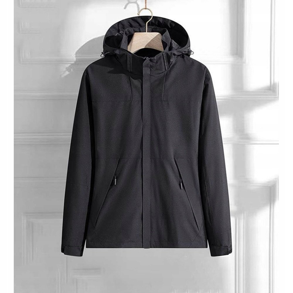 SHEIN KURTKA DAMSKA CZARNA SOFTSHELL Z ODPINANYM KAPTUREM XL ŁUB