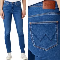 Spodnie damskie - Wrangler HIGH SKINNY Camelia WYSOKIE DAMSKIE SPODNIE JEANSOWE RURKI W28 L30 - miniaturka - grafika 1