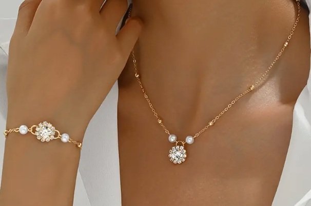 Elegancki Komplet Biżuterii 