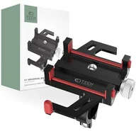 Sakwy rowerowe - Uchwyt rowerowy na telefon na kierownicę Tech-Protect V1, czarno-czerwony - miniaturka - grafika 1