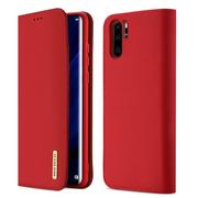 Etui i futerały do telefonów - Dux Ducis Wish skórzane etui pokrowiec ze skóry naturalnej Huawei P30 Pro czerwony - miniaturka - grafika 1
