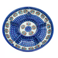 Miski i półmiski - Ceramiczna półmisek dzielony Ceramika Bolesławiec - miniaturka - grafika 1