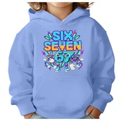 Bluzy dla dziewczynek - BLUZA DZIECIĘCA Z KAPTUREM 67 SIX SEVEN KLOCKI VIRAL 110-116 PREZENT - miniaturka - grafika 1