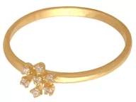 Pierścionki - ZŁOTY PIERŚCIONEK 585 CYRKONIE BIAŁE ZŁOTO 13r - miniaturka - grafika 1