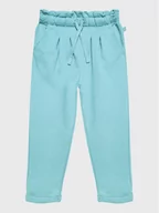 Spodnie i spodenki dla dziewczynek - United Colors Of Benetton Spodnie dresowe 3JLXCF025 Niebieski Regular Fit - miniaturka - grafika 1