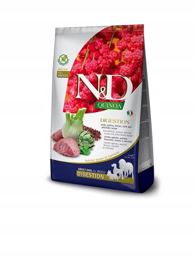 FARMINA N&D Quinoa Dog Adult medium maxi Digestion Lamb, fennel 2,5 kg