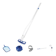 Oczka wodne - Bestway 58237-19 Flowclear Deluxe zestaw do konserwacji, zestaw do czyszczenia ze skimmerem, odkurzacz do basenu, podbierak, wielokolorowy 36014-19 - miniaturka - grafika 1