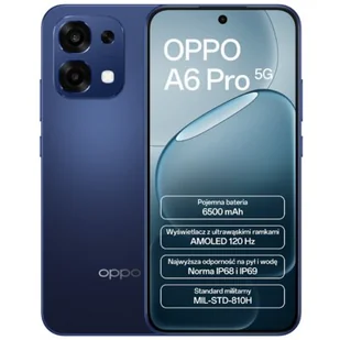 Oppo A6 Pro 5G 8/256GB Granatowy - Telefony komórkowe - miniaturka - grafika 1
