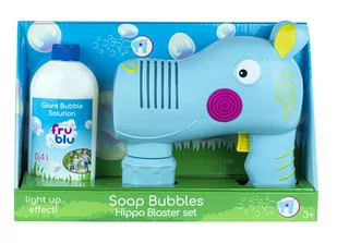 Fru Blu Blaster Hippo + Płyn 0,4L Tm Toys - Bańki mydlane - miniaturka - grafika 1