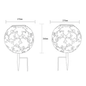Lampy ogrodowe - Globo Lampa solarna LED 36749S kula Ø 27 cm, srebrna, szpikulec do ziemi - miniaturka - grafika 1