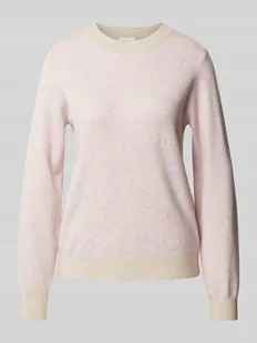 Sweter z dzianiny z okrągłym dekoltem model ‘RIL’ - Swetry damskie - miniaturka - grafika 1