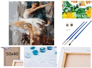 Malowanie po numerach Obraz Rama Płótno ZESTAW 5w1 BALETNICA taniec balet - Malowanie po numerach Malowanie po numerach Obraz Rama Płótno ZESTAW 5w1 BALETNICA taniec balet - Malowanie po numerach - miniaturka - grafika 1