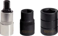 Narzędzia samochodowe - KS Tools 150.2140 1/2" Zestaw specjalnych kluczy nasadkowych do zacisków hamulcowych, 3-szt - miniaturka - grafika 1
