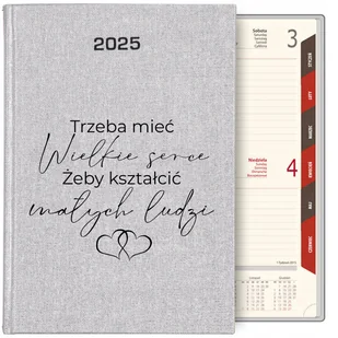 KALENDARZ TERMINARZ SREBRNY B5 2025 PREZENT DLA NAUCZYCIELA ORGANIZER WZ - Notesy i bloczki - miniaturka - grafika 1