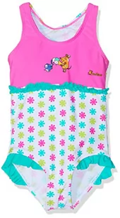 Playshoes Dziewczęcy kostium kąpielowy z motywem kwiatowym, wielokolorowy (biały/różowy 586), 98/104 cm - Stroje kąpielowe - miniaturka - grafika 1