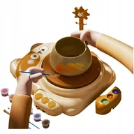 Zabawki kreatywne - Koło Garncarskie Ceramika Glina Farbki dla Dzieci Zabawka Kreatywna - miniaturka - grafika 1